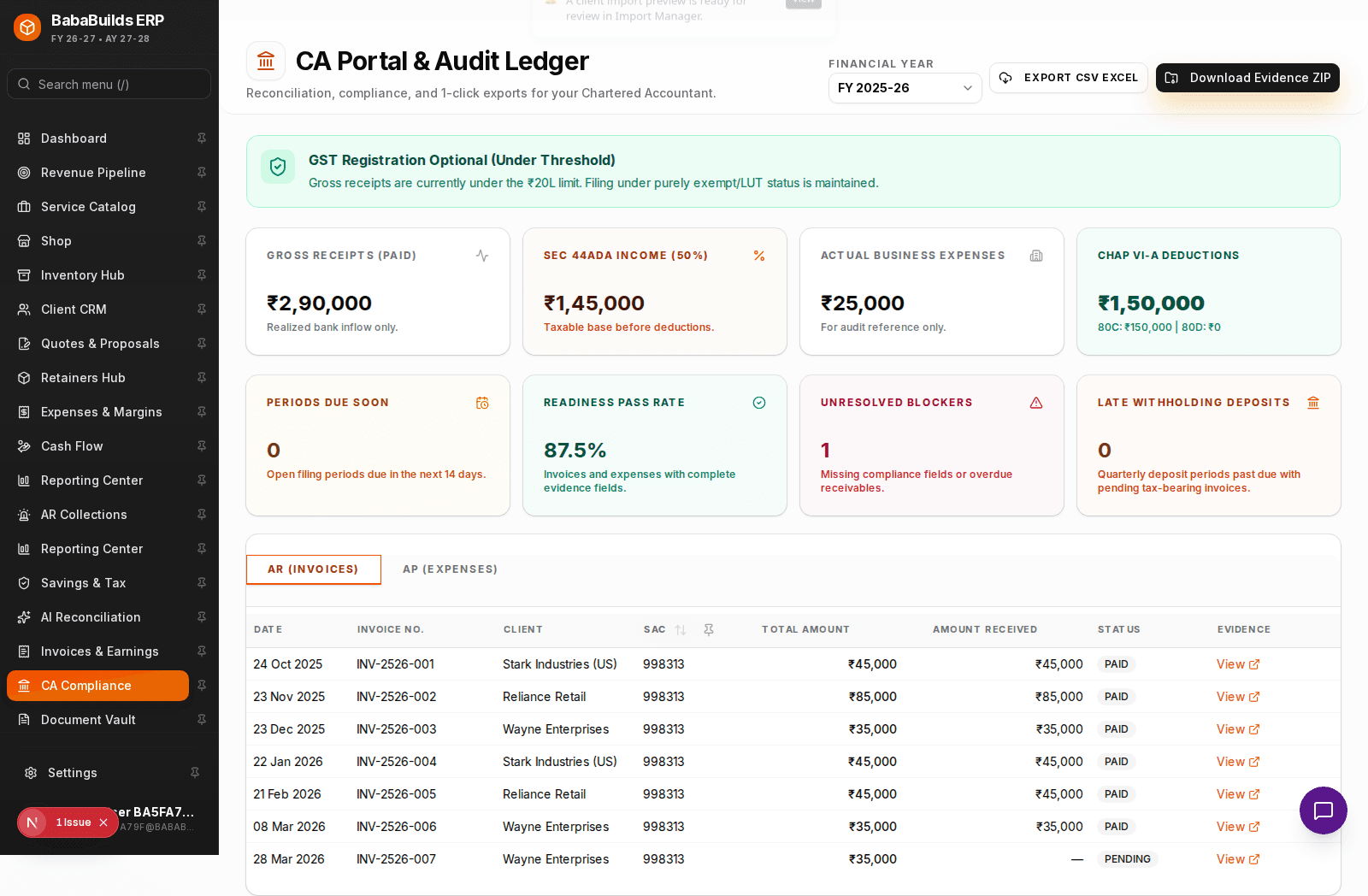 CA Portal overview