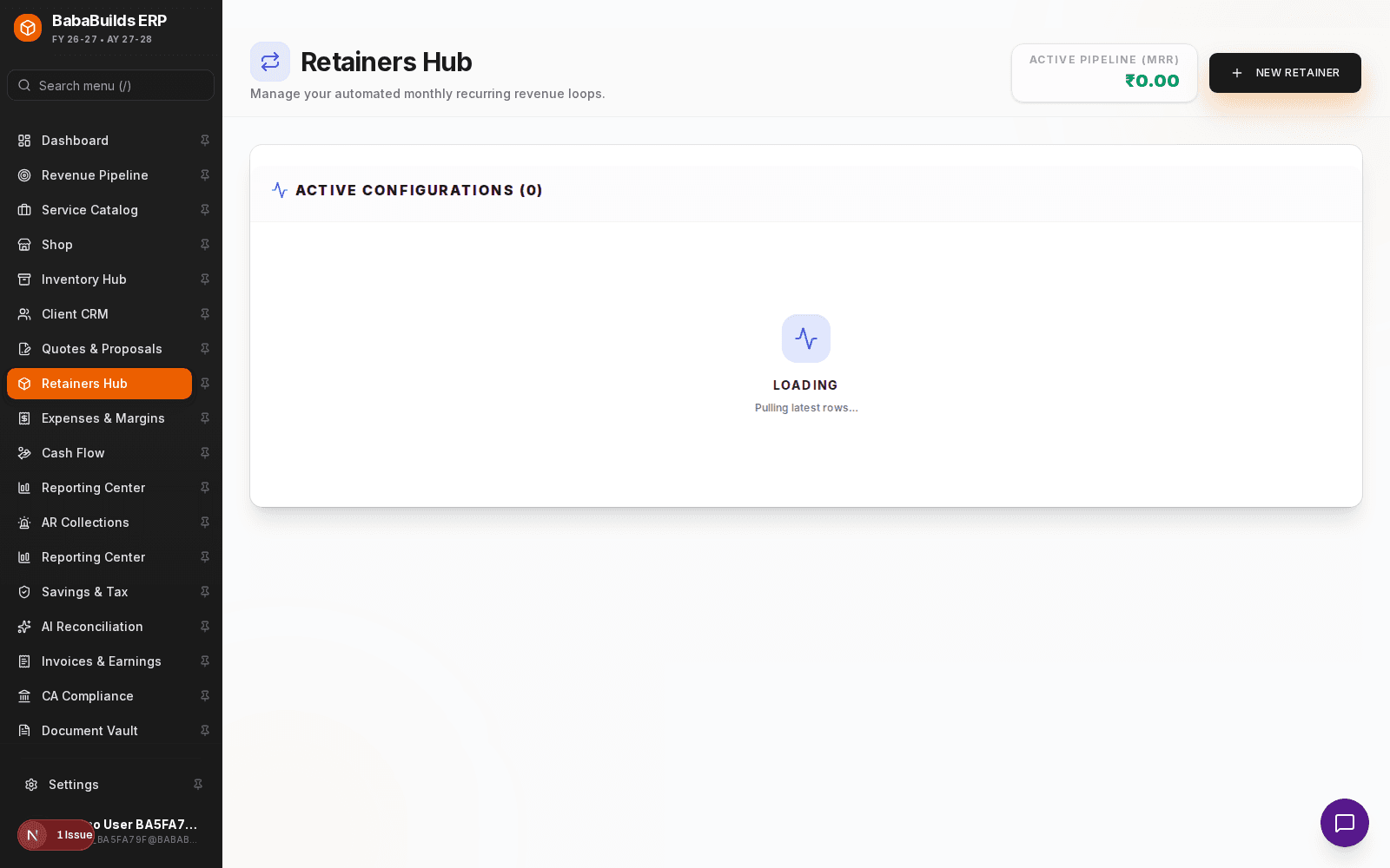 Retainers hub overview