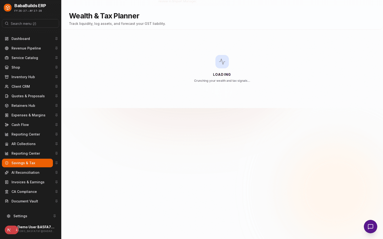 Tax page overview
