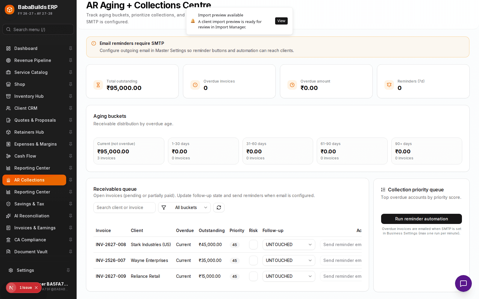AR Collections detail view